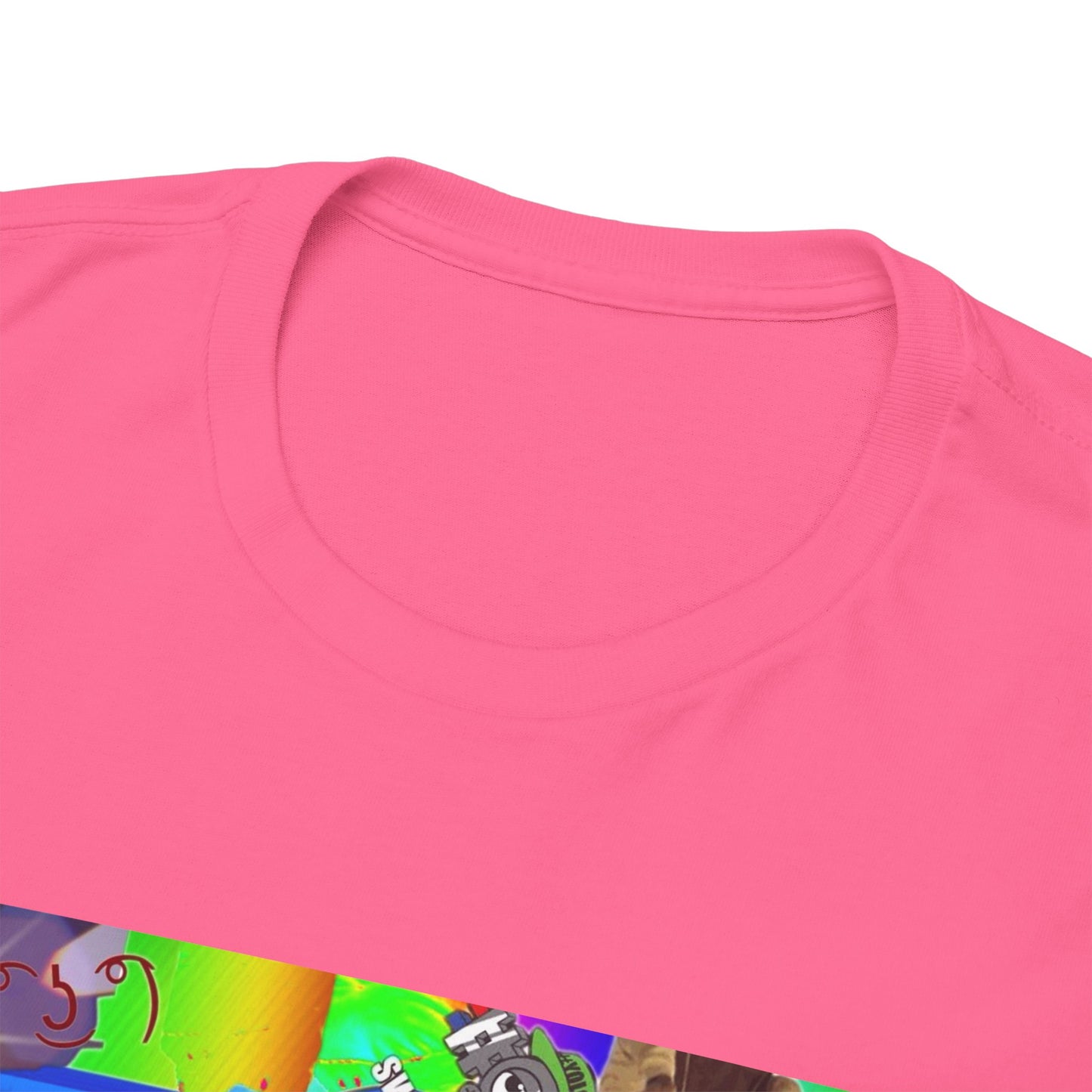 Unisex Heavy Cotton Tee with MLG Meme Overload Front & "Thug Life" Pixel Shades Back