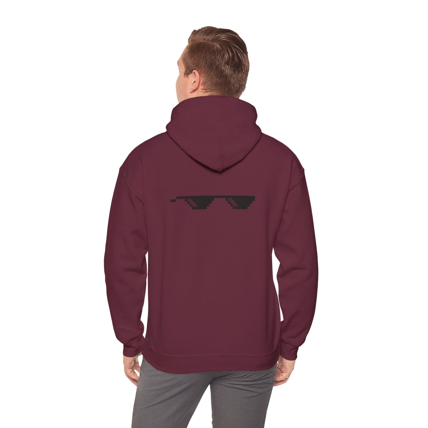 "Iced Out Nyan Cat" Front & "Thug Life" MLG Pixel Shades Back Unisex Hoodie