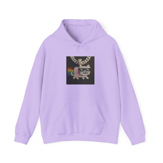 "Iced Out Nyan Cat" Front & "Thug Life" MLG Pixel Shades Back Unisex Hoodie