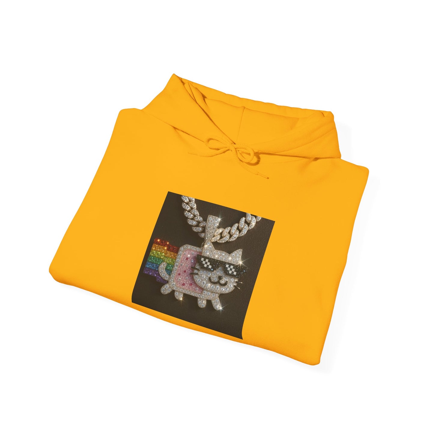 "Iced Out Nyan Cat" Front & "Thug Life" MLG Pixel Shades Back Unisex Hoodie